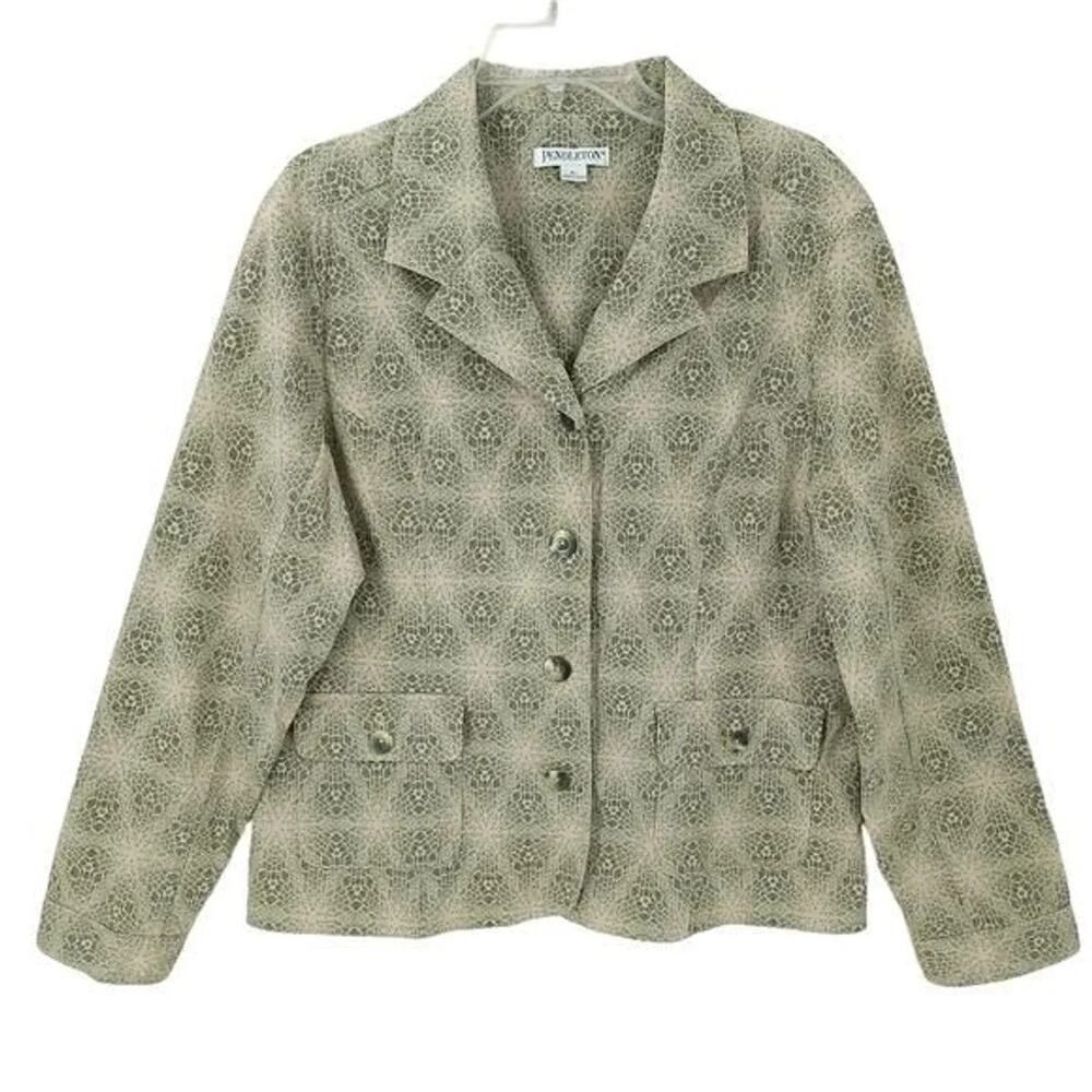 Pendleton XL Green Snake Print Jacket